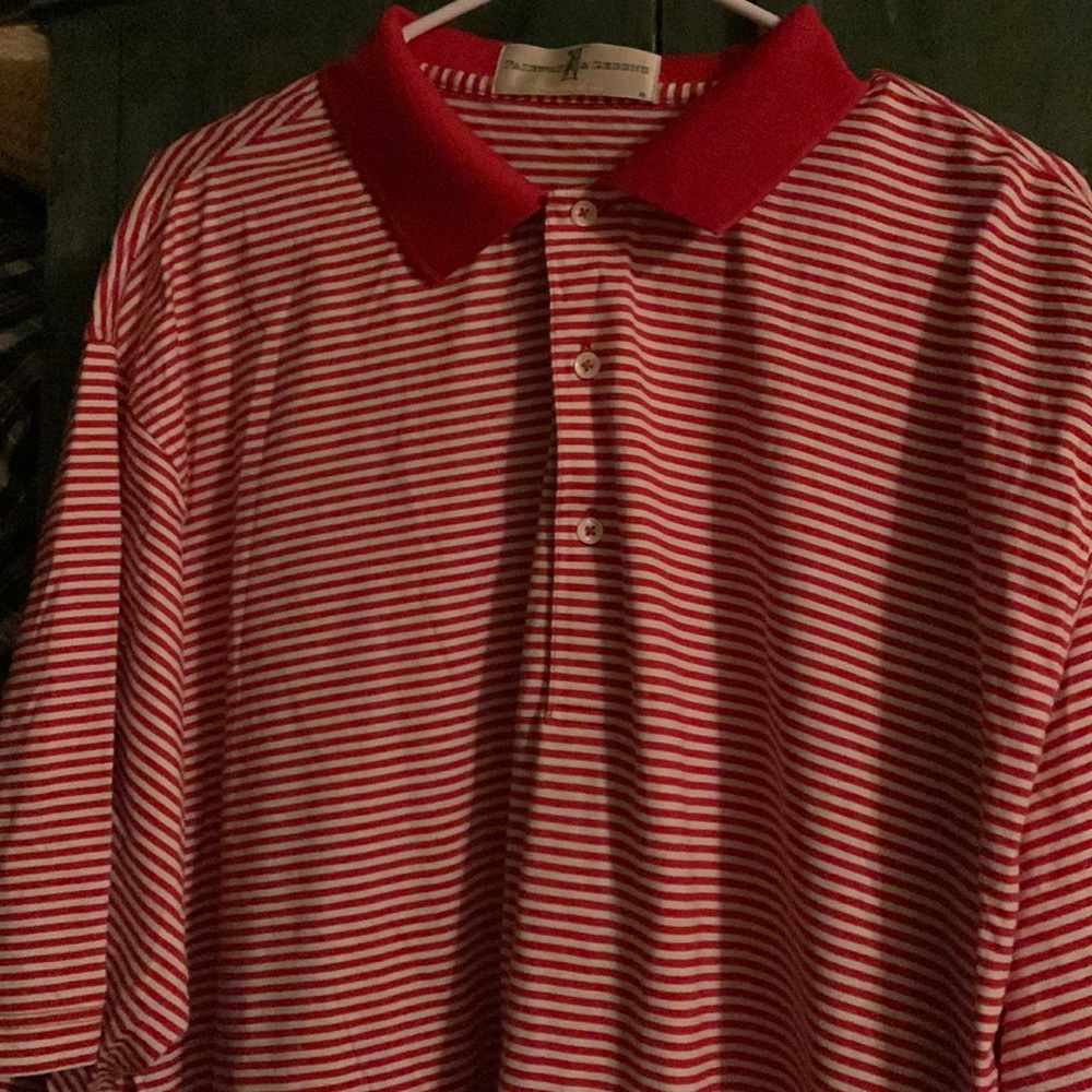 Fairway & Greene Ole Miss red striped polo
